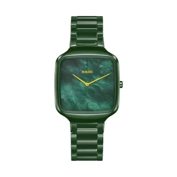 Rado Montre Rado True Square Thinline Cadran Nacre Verte