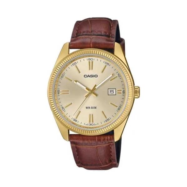Casio Montre Casio Timeless - Standard - Or & Cuir - MTP-1302PGL-9AV