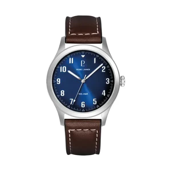 Pierre Lannier Montre Pierre Lannier Collection Aviateur en Cuir Marron