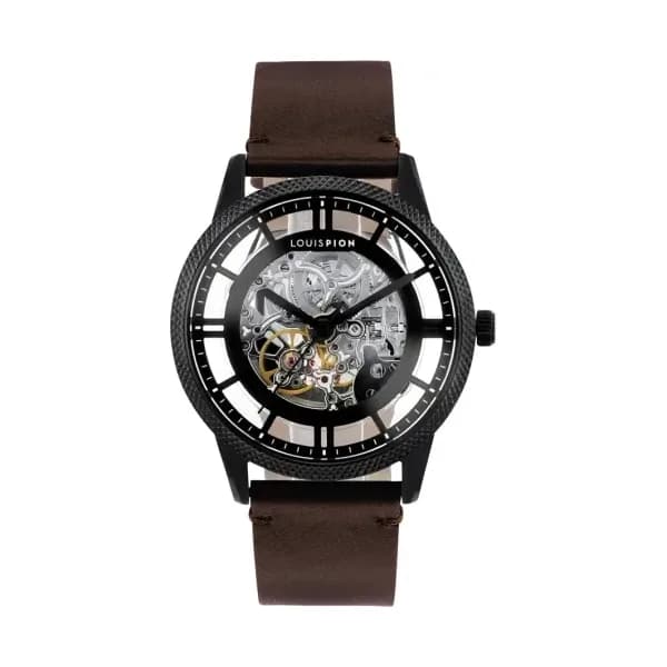 Louis Pion Montre automatique Homme Achille Noir, Transparent
