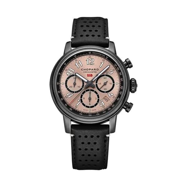 Chopard Montre Chopard Mille Miglia Classic Patina Chronographe automatique cadran cuivre bracelet cuir noir 40,5 mm