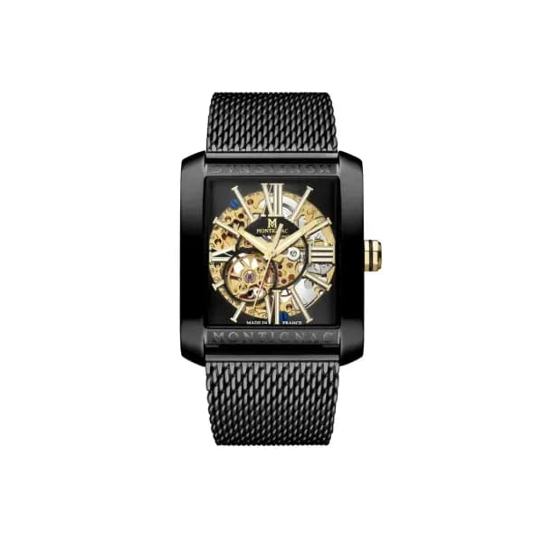 Montignac Montre automatique Homme Rampart Noir, Doré