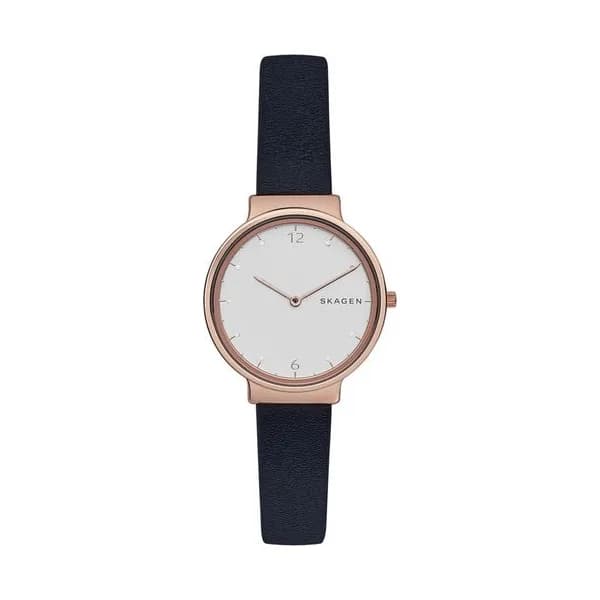 Skagen Montre Skagen en Cuir Bleu