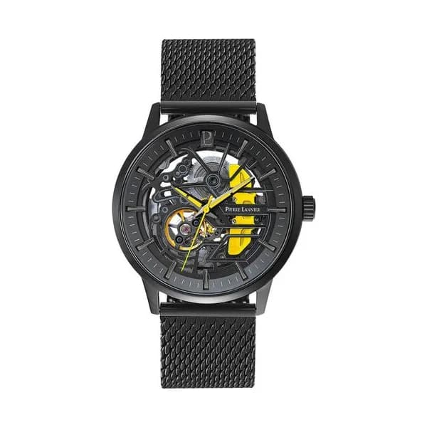 Pierre Lannier Montre Automatique Pierre Lannier Collection Paddock en Acier et PVD Noir