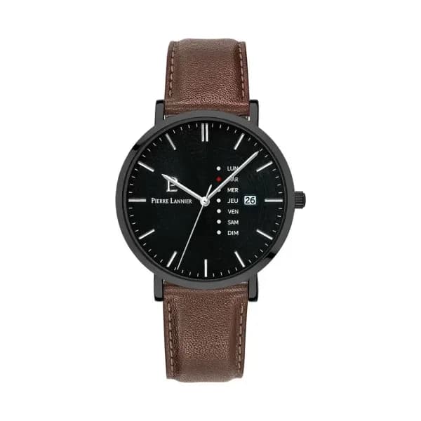Pierre Lannier Montre Homme Pierre Lannier Cuir véritable Marron 243H434