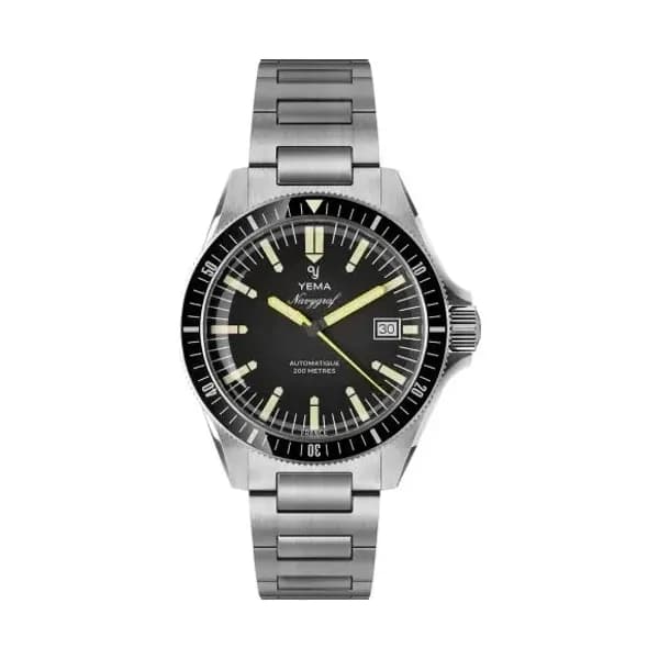 Yema Montre Yema Navygraf Heritage Cadran Noir Bracelet Acier