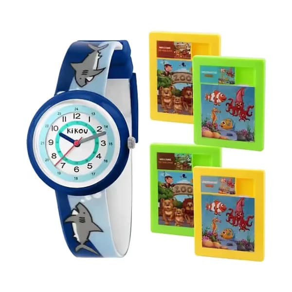 Kikou Montre Enfant KIKOU PETITS EXPLORATEURS en Silicone Bleu