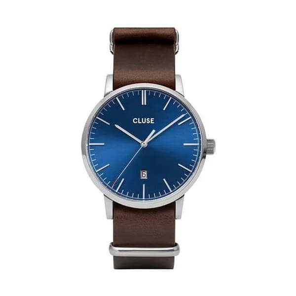 Cluse Montre Analogique Homme Cluse Cuir Marron CW0101501008 - Cleor