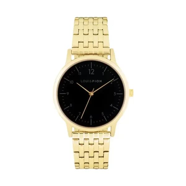 Louis Pion Montre quartz Homme Romain Noir