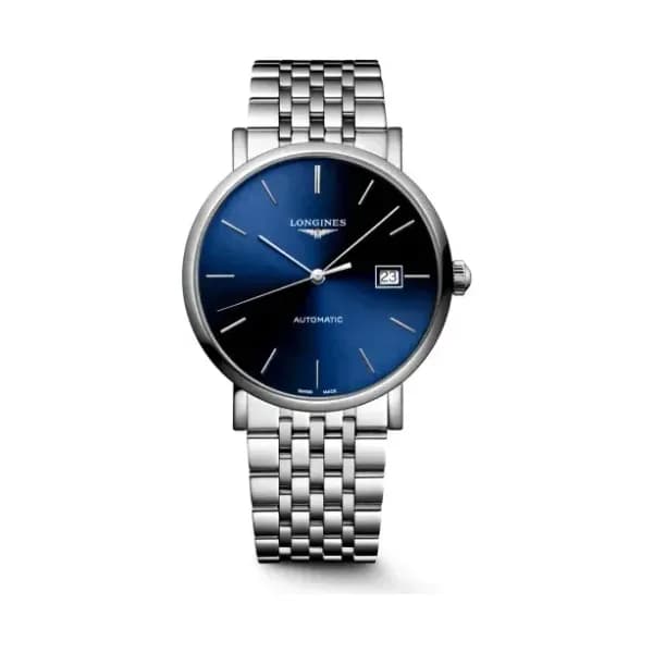 Longines Montre Longines elegant collection 39 mm Automatique Cadran Bleu soleillé Bracelet Acier