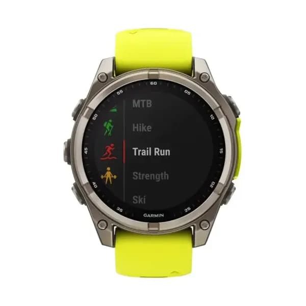 Garmin Montre Garmin Fenix 8 Solar Sapphire Titane Bracelet Jaune 47mm