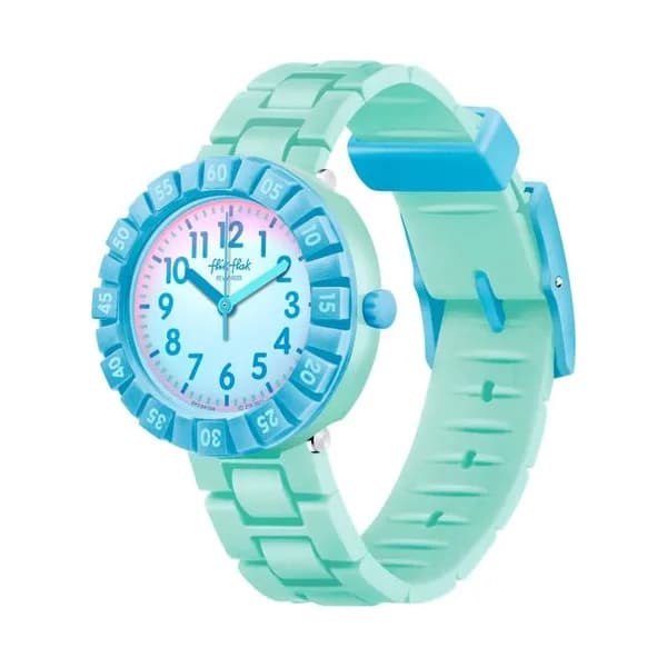 Flik Flak Montre Flik Flak Collection Blue Splash en Silicone Bleu