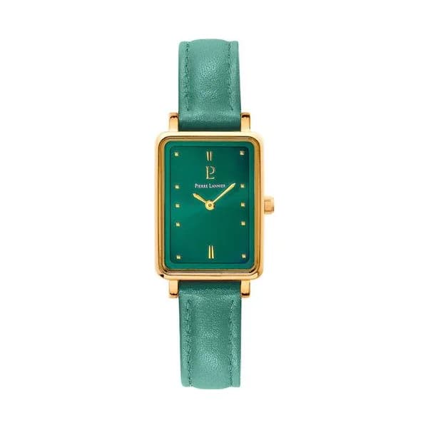 Pierre Lannier Montre Pierre Lannier Collection Ariane en Cuir Vert