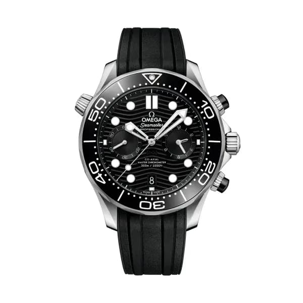 Omega Seamaster 44 mm, acier sur bracelet caoutchouc