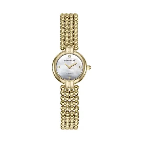 Michel Herbelin Montre Michel Herbelin Perles Femme Acier et PVD Doré 22,2 mm - 17433BP1N89