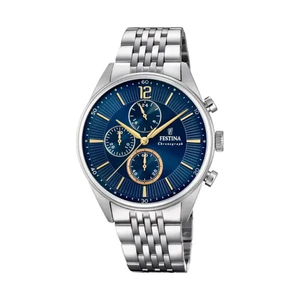 Festina Montre Festina Timelessch Homme Quartz Acier Cadran Bleu F20285/3
