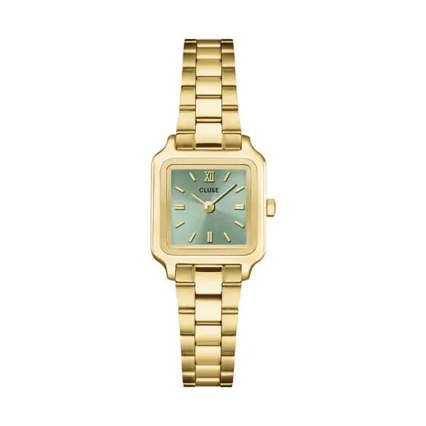 Cluse Gracieuse Mini Watch Steel, Sage Green, Gold Colour
