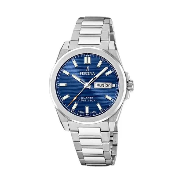 Festina Swiss Made Montre Festina en Acier Argenté