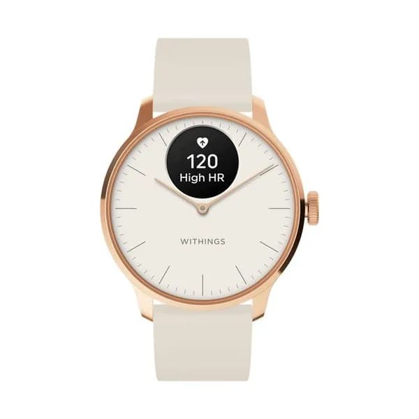 Withings Montre connectée Withings ScanWatch Light cadran sable bracelet silicone sable 37 mm