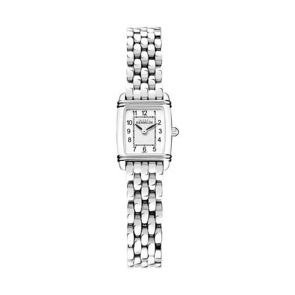 Michel Herbelin Montre Michel Herbelin Art Déco quartz cadran blanc chiffres arabes bracelet acier