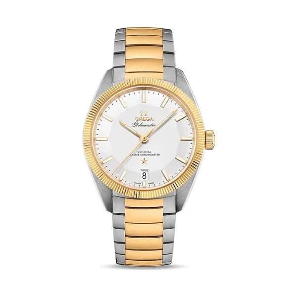 Omega Montre Omega Constellation Globemaster Co-Axial Master Chronometer cadran argent bracelet acier et or 39 mm
