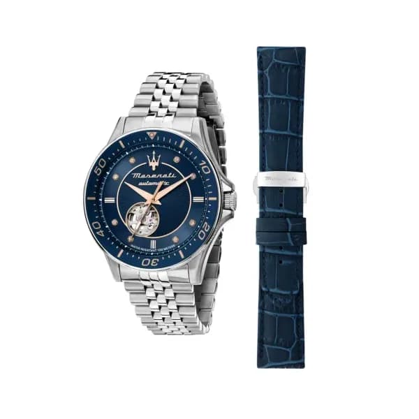 Maserati Montre automatique Homme Sfida Bleu foncé