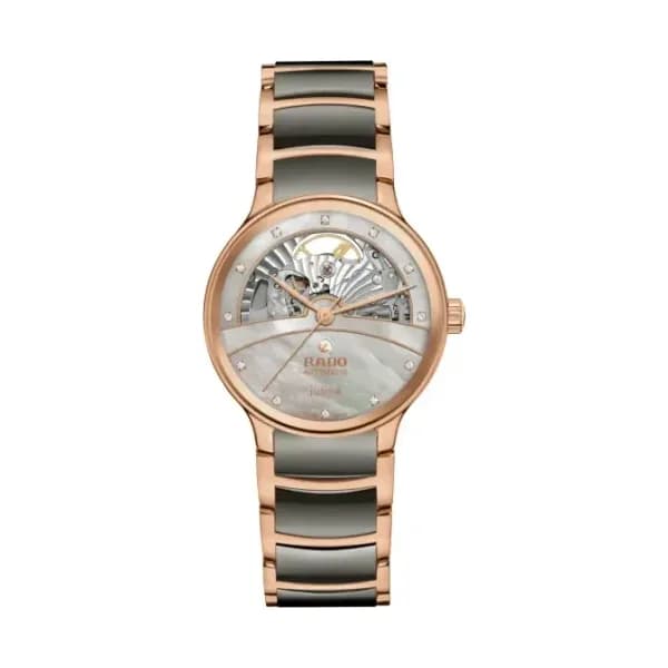 Rado Montre Rado Centrix Auto Diamonds Open Heart Cadran Nacre Argent 35mm