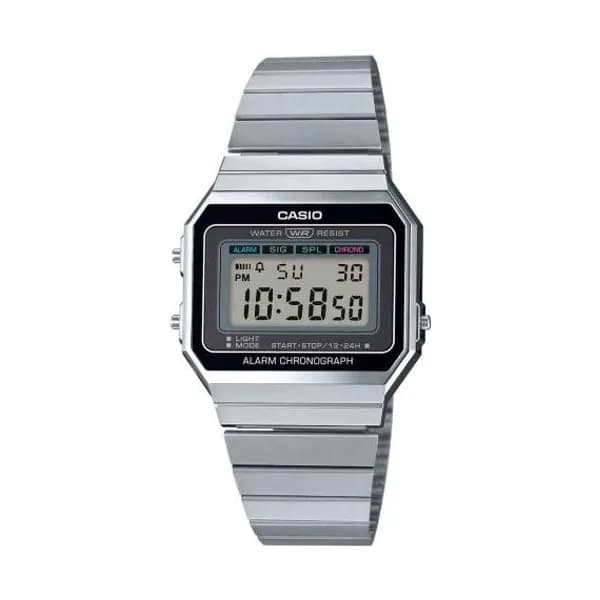 Casio Montre Casio Vintage - Série Iconic - Argent & Noir - A700WE-1A