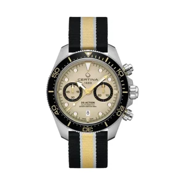Certina Montre Certina DS Action Diver Chrono Cadran Bracelet Textile