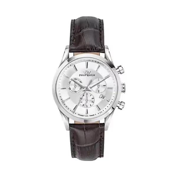Philip Watch Montre Homme PHILIP WATCH SUNRAY en Cuir Marron