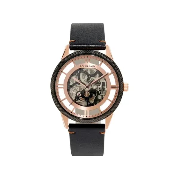Louis Pion Montre automatique Homme Achille Doré rose