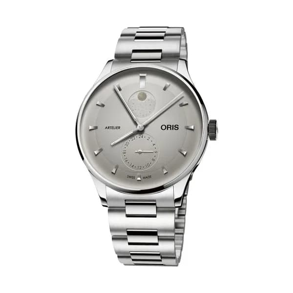 Oris Montre Oris Artelier Complication automatique cadran blanc ivoire bracelet acier 39,5 mm