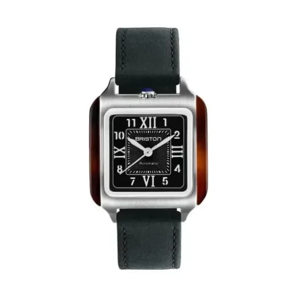 Briston Montre BRISTON Streamliner Kennedy Noir Bracelet Cuir Noir