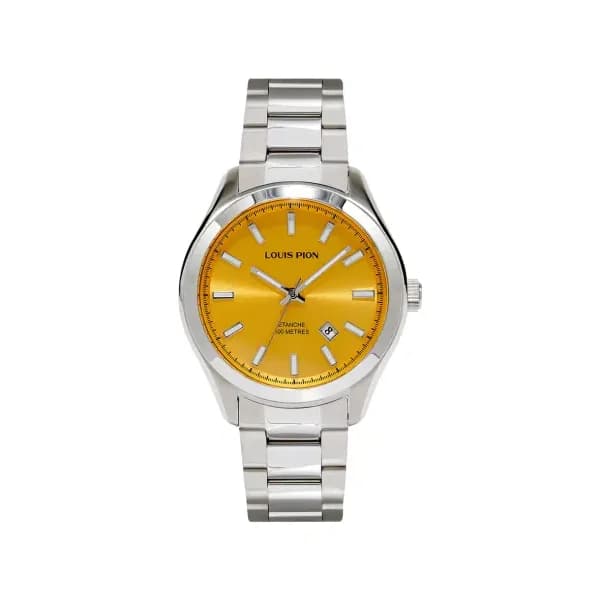 Louis Pion Montre quartz Homme Adrien Jaune