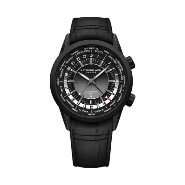 Raymond Weil Montre Freelancer GMT 41 mm - Cadran noir 2765-BKC-20001