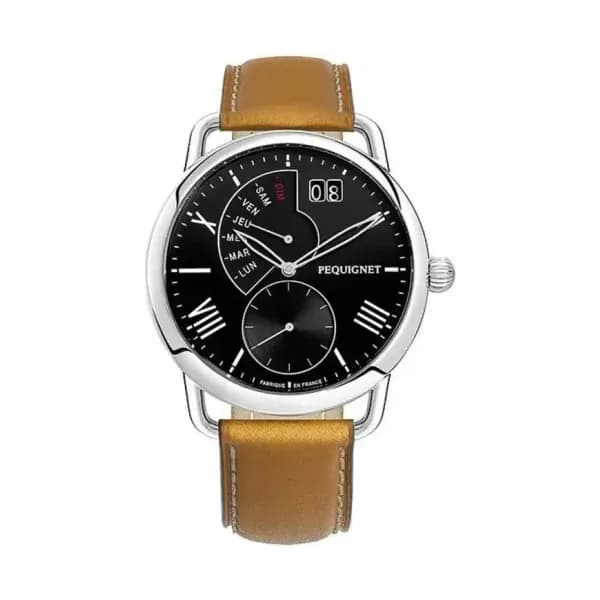 Pequignet Montre Equus 8350443 Cuir Gold