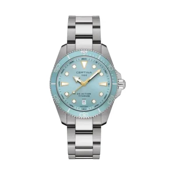 Certina Montre Certina DS Action 40mm Cadran Bleu clair Bracelet Titane