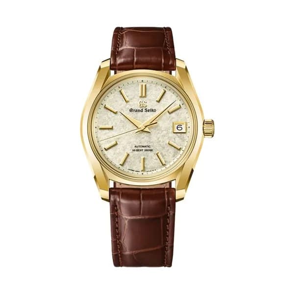 Grand Seiko Montre Grand Seiko Heritage 62GS Hi-Beat 36000 "Sakura-wakaba" automatique cadran vert bracelet cuir 38 mm