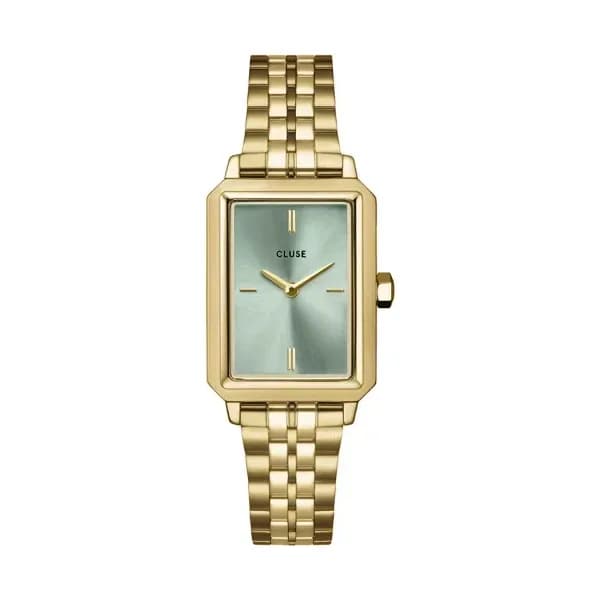 Cluse Fluette Watch Steel, Sage Green, Gold Colour