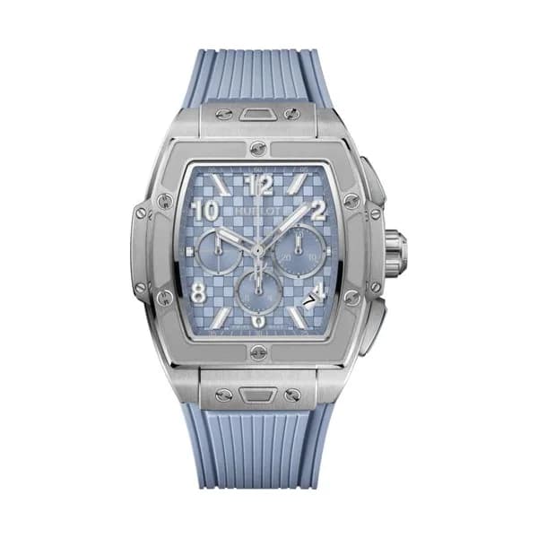 Hublot Montre Hublot Spirit of Big Bang Titanium Coal Blue automatique cadran bleu bracelet caoutchouc 42 mm