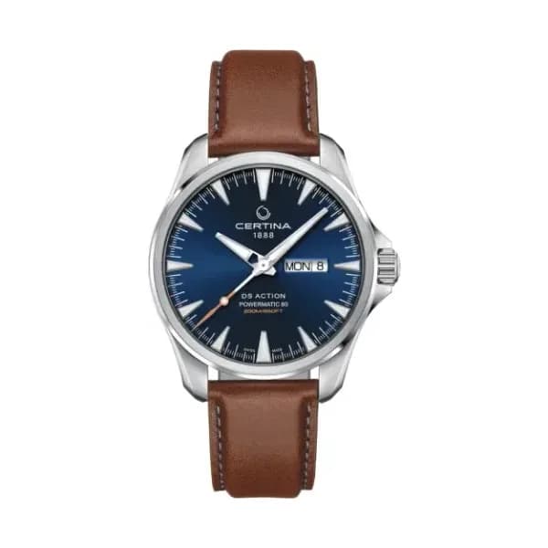 Certina Montre Certina DS Action Day Date Powermatic 80 Automatique Cadran Bleu