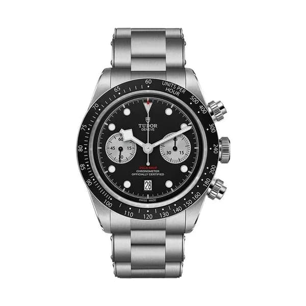 Tudor Montre Tudor Black Bay Chrono automatique cadran noir bracelet acier 41 mm