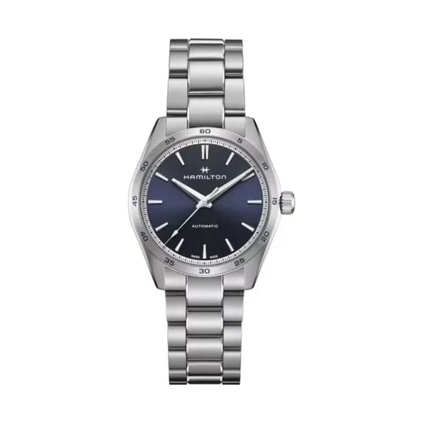 Hamilton Montre Hamilton Jazzmaster Performer automatique cadran bleu foncé bracelet acier 38 mm