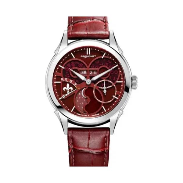 Pequignet Montre Pequignet Royale saphir - Cadran Rouge Rubis Automatique Cadran Rouge - 9010862