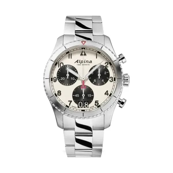 Alpina Montre Alpina Startimer Pilot Quartz - Big Date 41 mm- AL-372WB4S26B