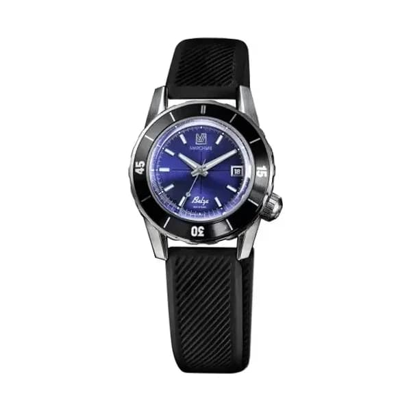 March LA.B Montre MARCH LA.B Belza Automatique Cadran Océan Bracelet Silicone Noir
