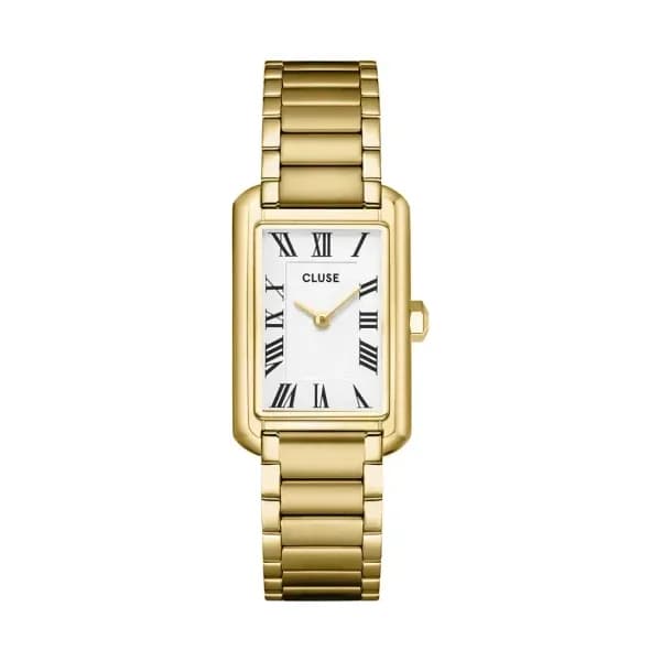 Cluse Belisenna Watch Steel, White, Gold Colour