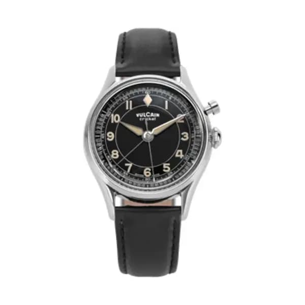 Vulcain Cricket Classique 36MM Black & Khaki Numbers