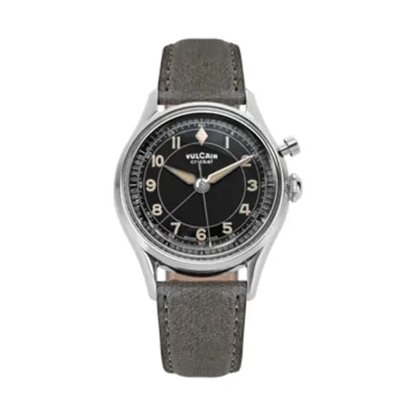 Vulcain Cricket Classique 36MM Black & Khaki Numbers