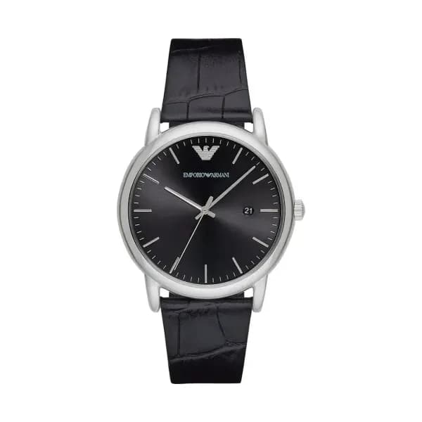 Emporio Armani Montre Analogique Homme Emporio Armani Cuir Noir AR2500